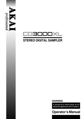 Akai CD3000XL user manual : Free Download, Borrow, and Streaming
