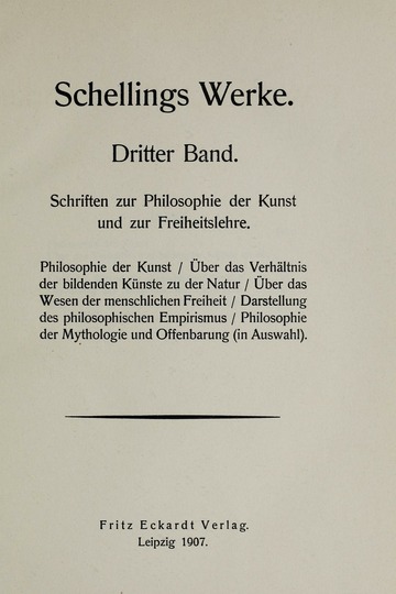 Werke. Auswahl in drei Bänden : Schelling, Friedrich Wilhelm