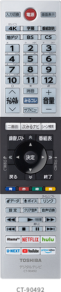 X8400/快適・便利/使いやすいリモコン｜テレビ｜REGZA：東芝