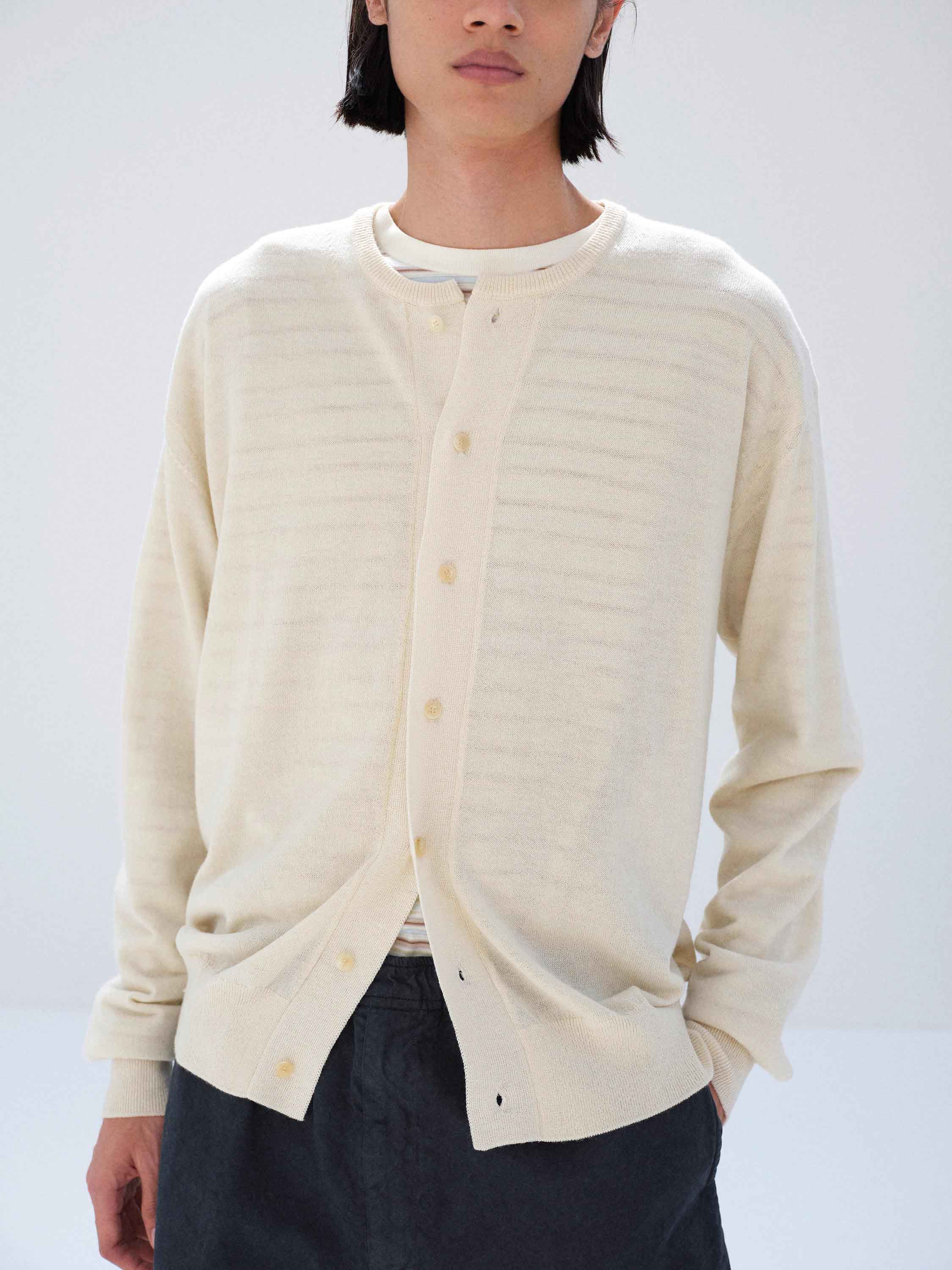 CASHMERE HARD TWIST KNIT CARDIGAN - AURALEE Official Website