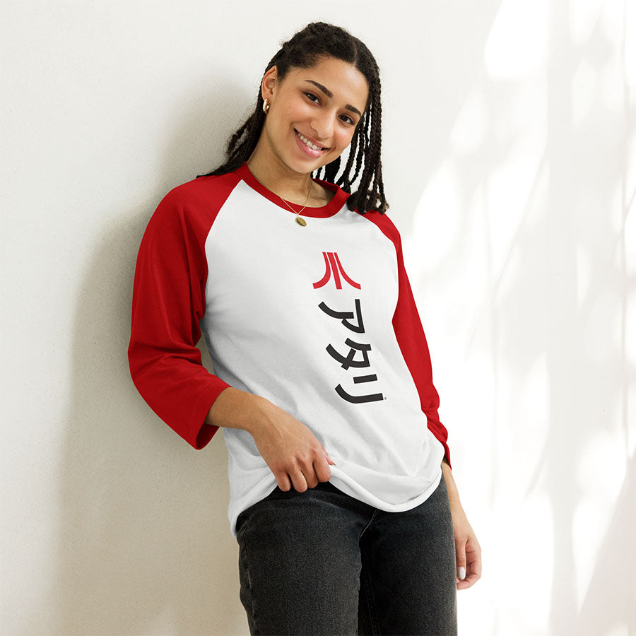 Katakana 3/4 Sleeve Raglan Tee – Atari®