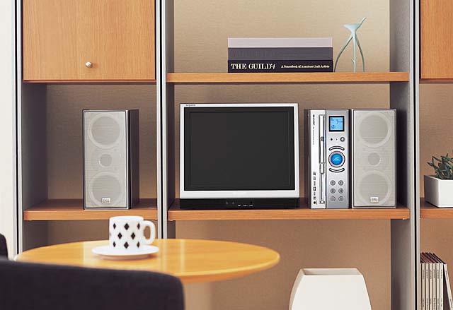 シャープ、5.6MHz版1ビットアンプ搭載DVD/SACD/MDミニコンポ