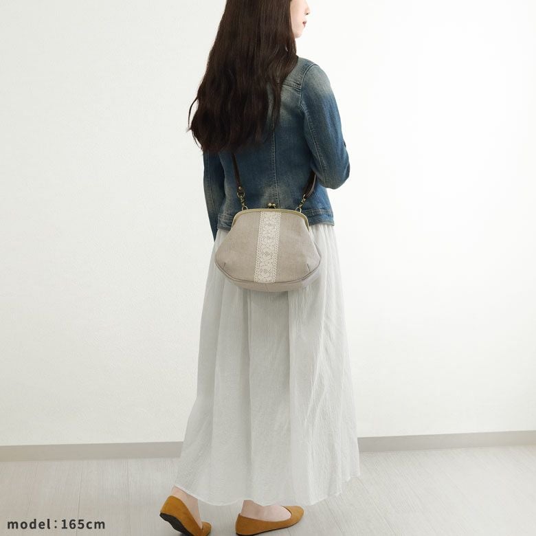 受注生産品】がま口ポシェット【リネン】 | がま口の専門店 AYANOKOJI