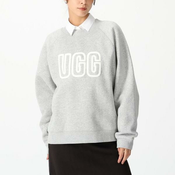 UGG アグ スウェット UGG ロゴ クルーネック スウェット ブラック