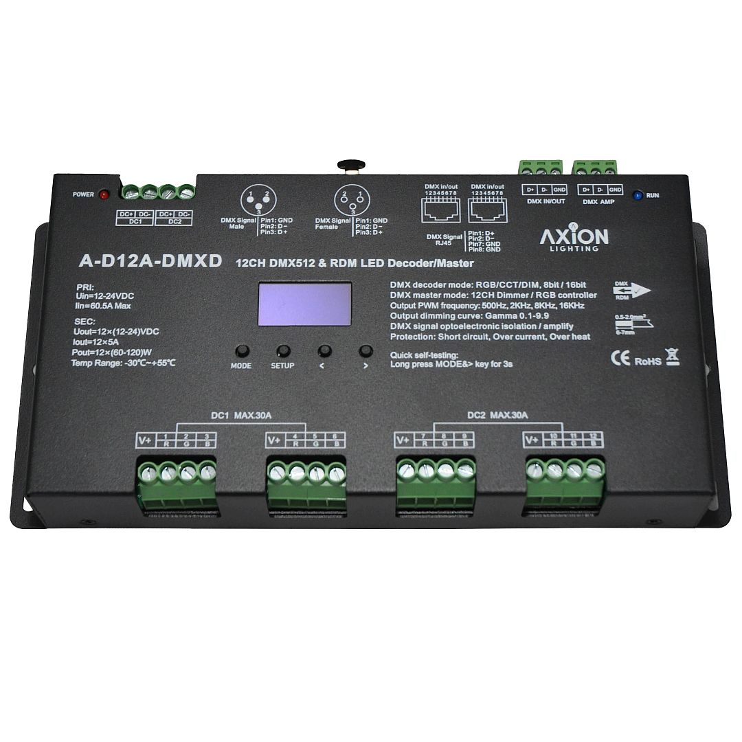 12 Channel DMX Decoder V2 – Axion Lighting