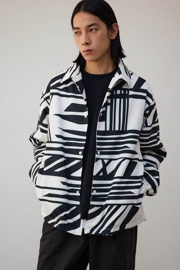 幾何学総柄コーチジャケット｜MEN｜251HSC30-076C｜AZUL BY MOUSSY