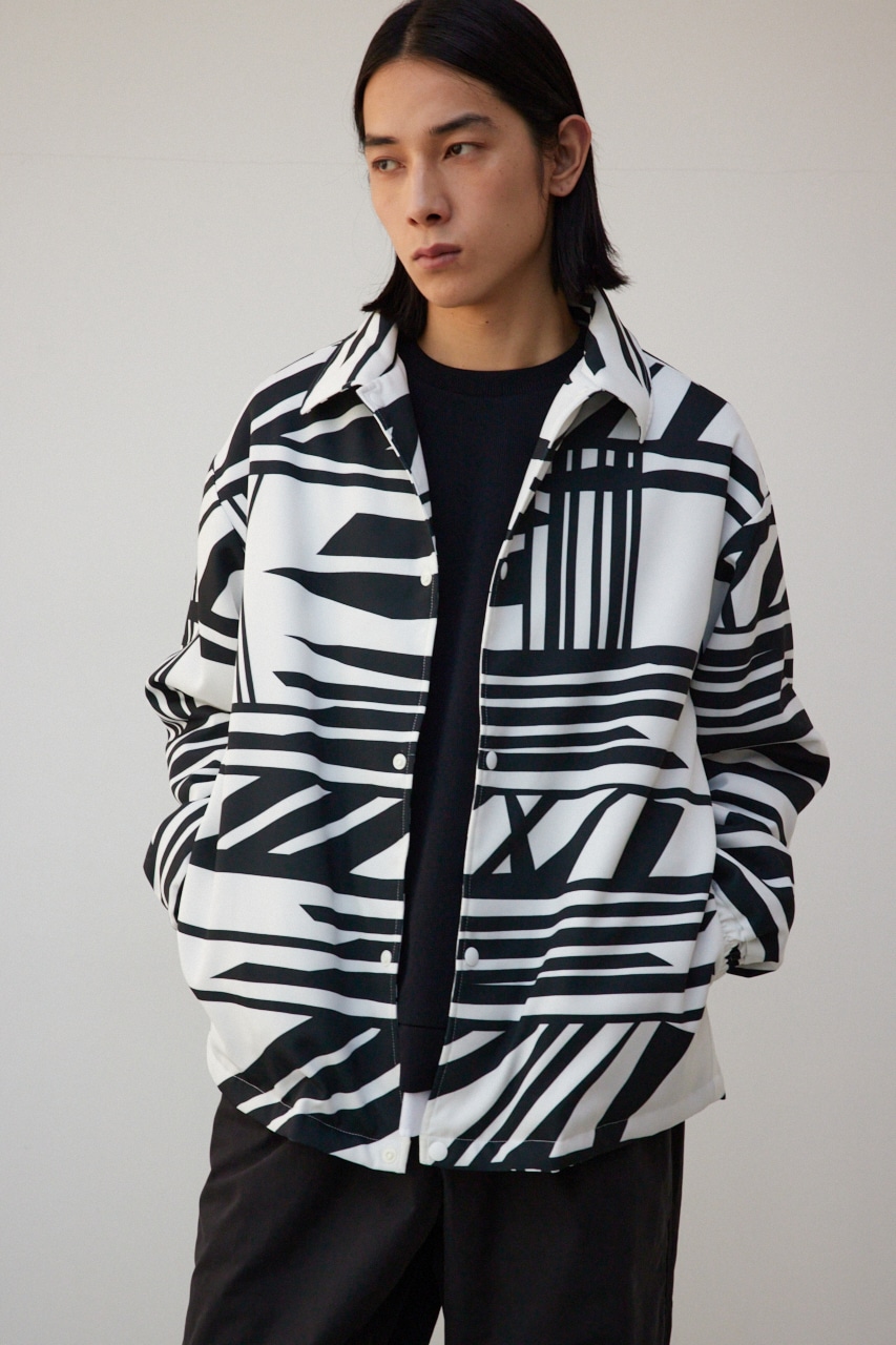 幾何学総柄コーチジャケット｜MEN｜251HSC30-076C｜AZUL BY MOUSSY