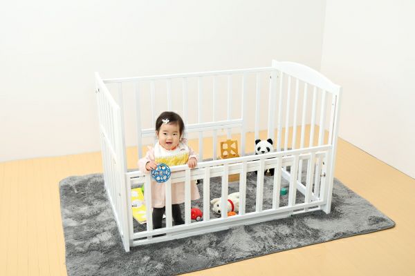 ツーオープンベッド b-side（ビーサイド）【ホワイト】 | ベビーベッド