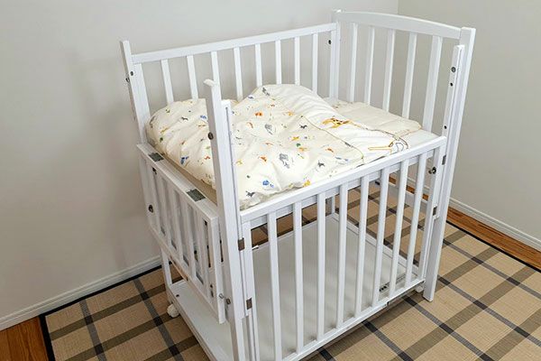 コンパクトベッド ツーオープン小型【ホワイト】 | ベビーベッド