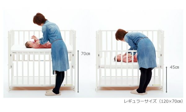 ハイタイプベッド ツーオープン【ホワイトウォッシュ】収納棚付