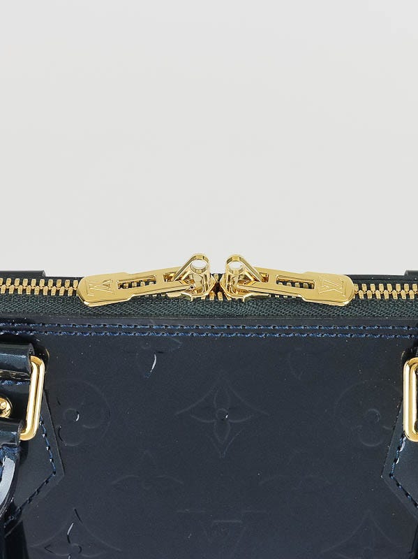 Louis Vuitton Bleu Nuit Monogram Vernis Alma MM Bag | Yoogi's Closet