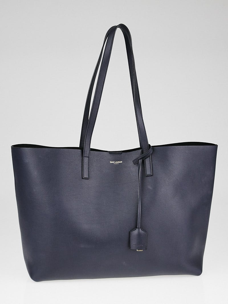 Yves Saint Laurent Dark Blue Leather Saint Laurent Large Shopping