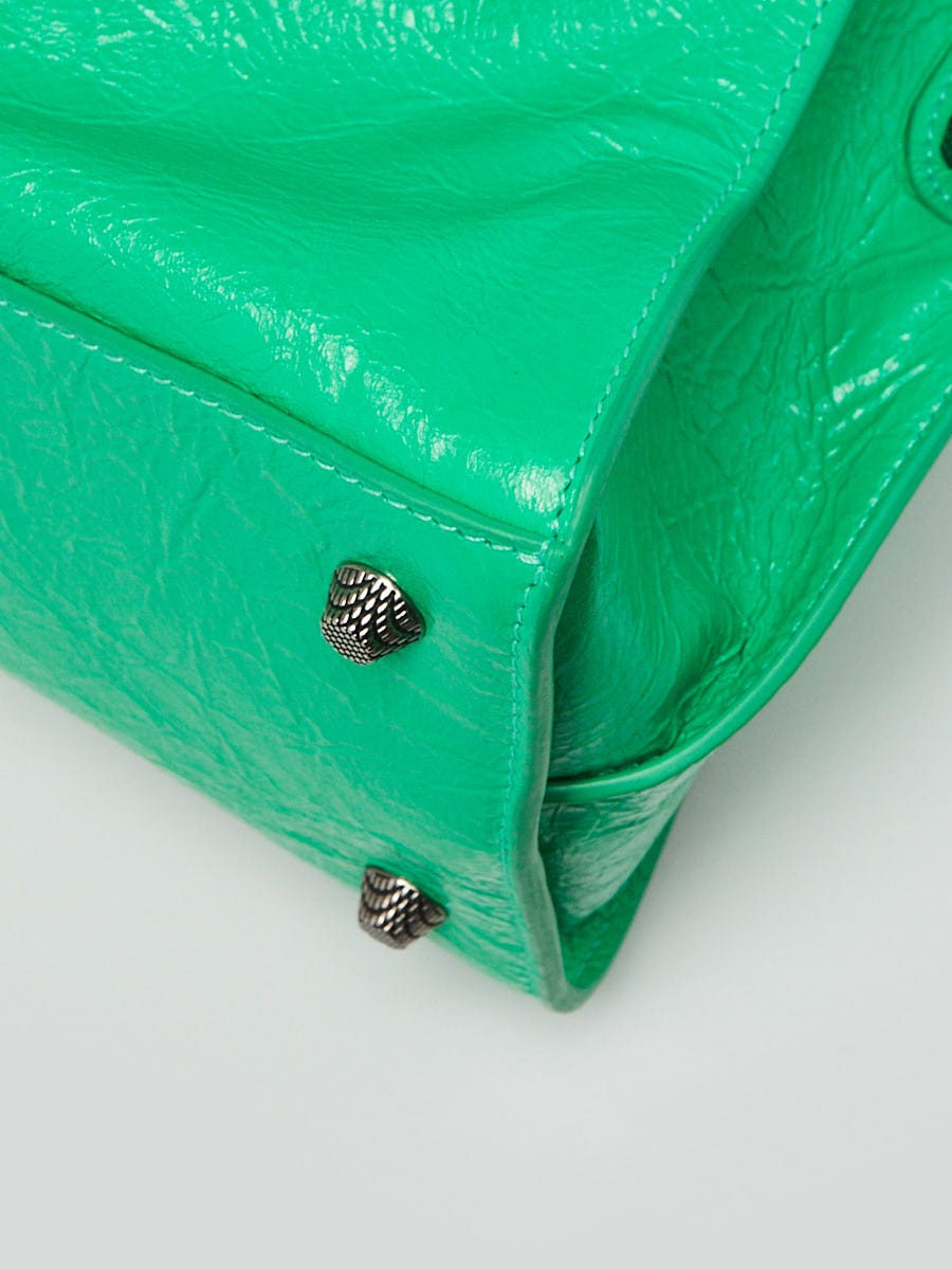 Balenciaga Vivid Green Lambskin Leather Small Neo Cagole City Bag