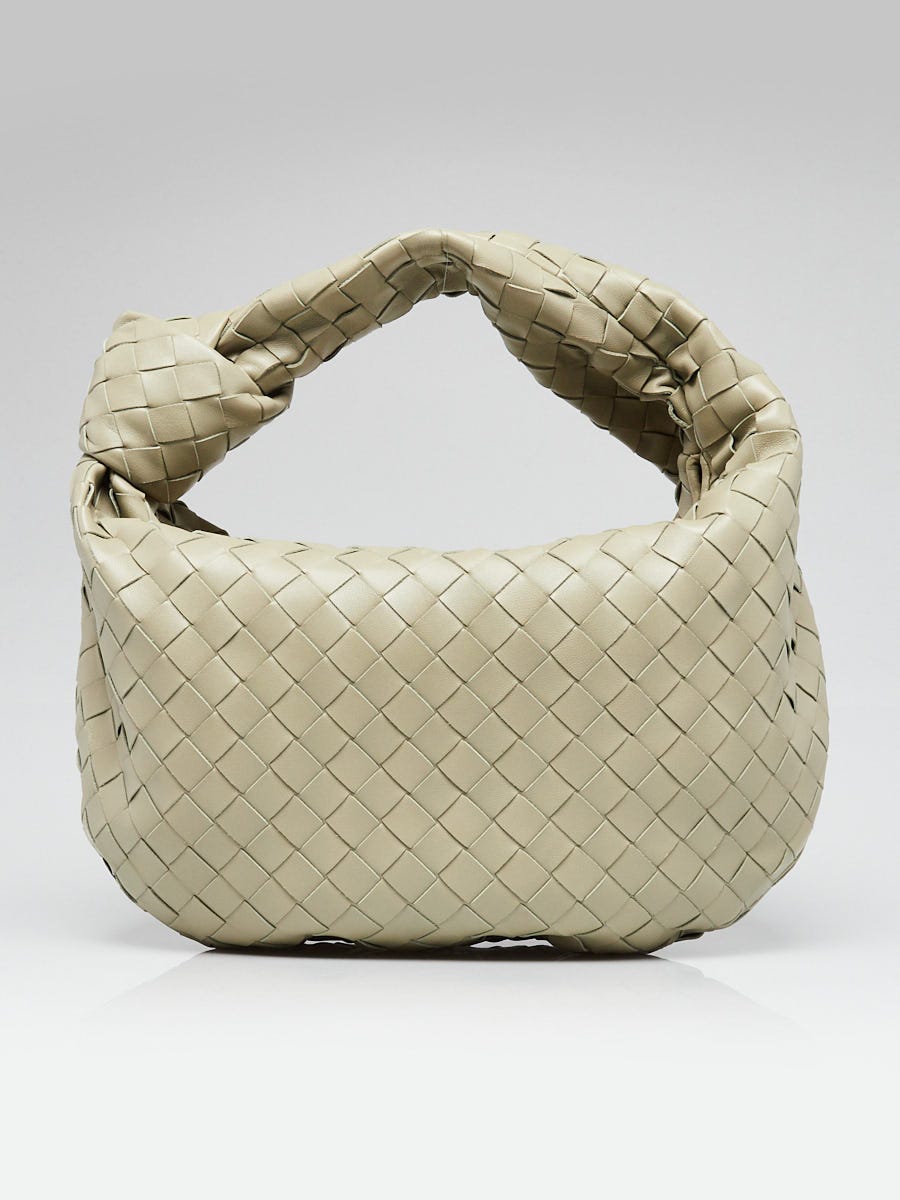 Bottega Veneta Travertine Intrecciato Woven Nappa Leather Teen