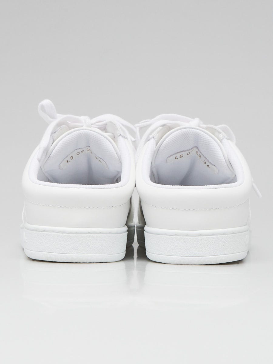 Christian Dior White Perforated Leather Ors Mule Sneaker Size 5.5