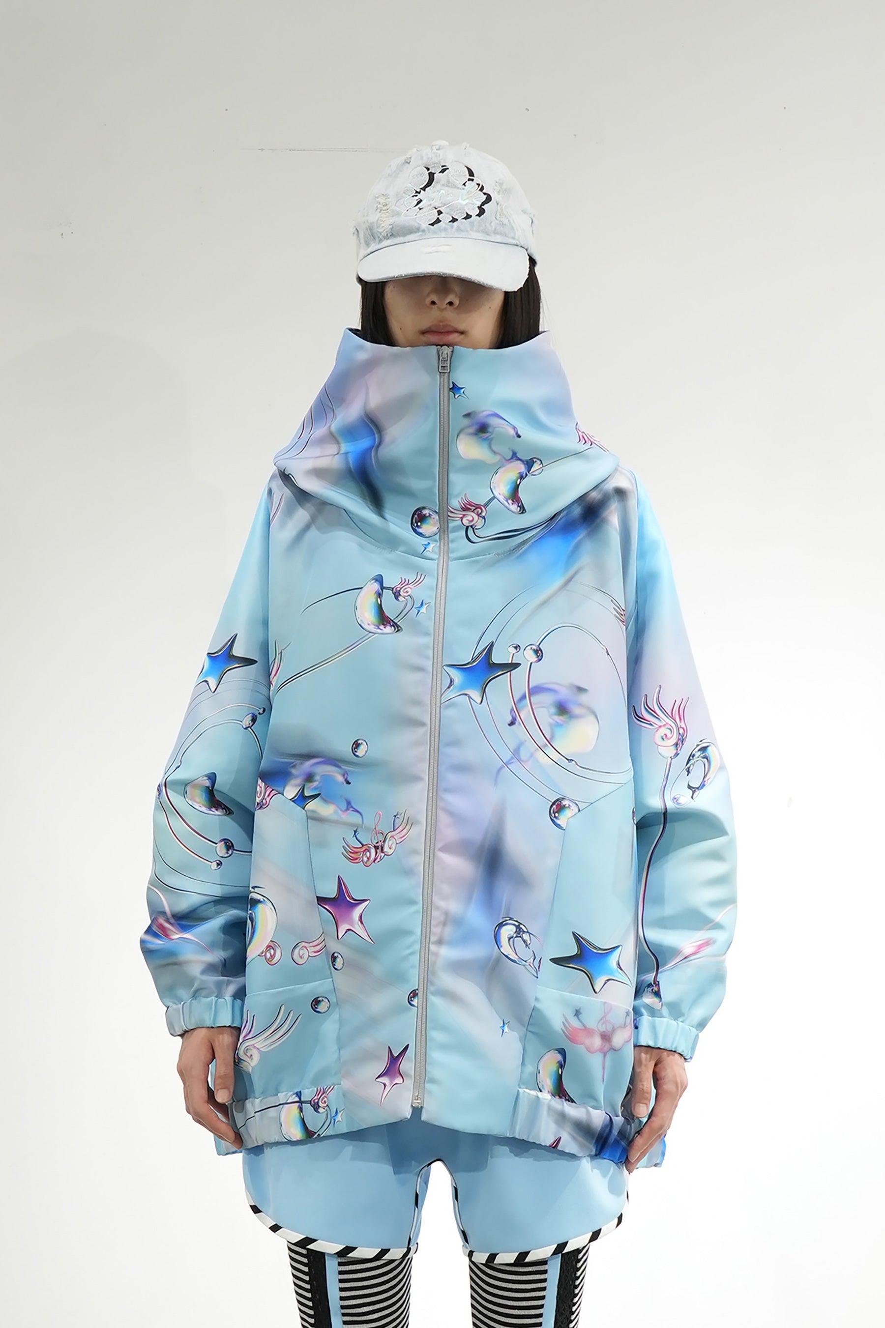 グラフィックハイネックビッグパーカー - Water – BALMUNG