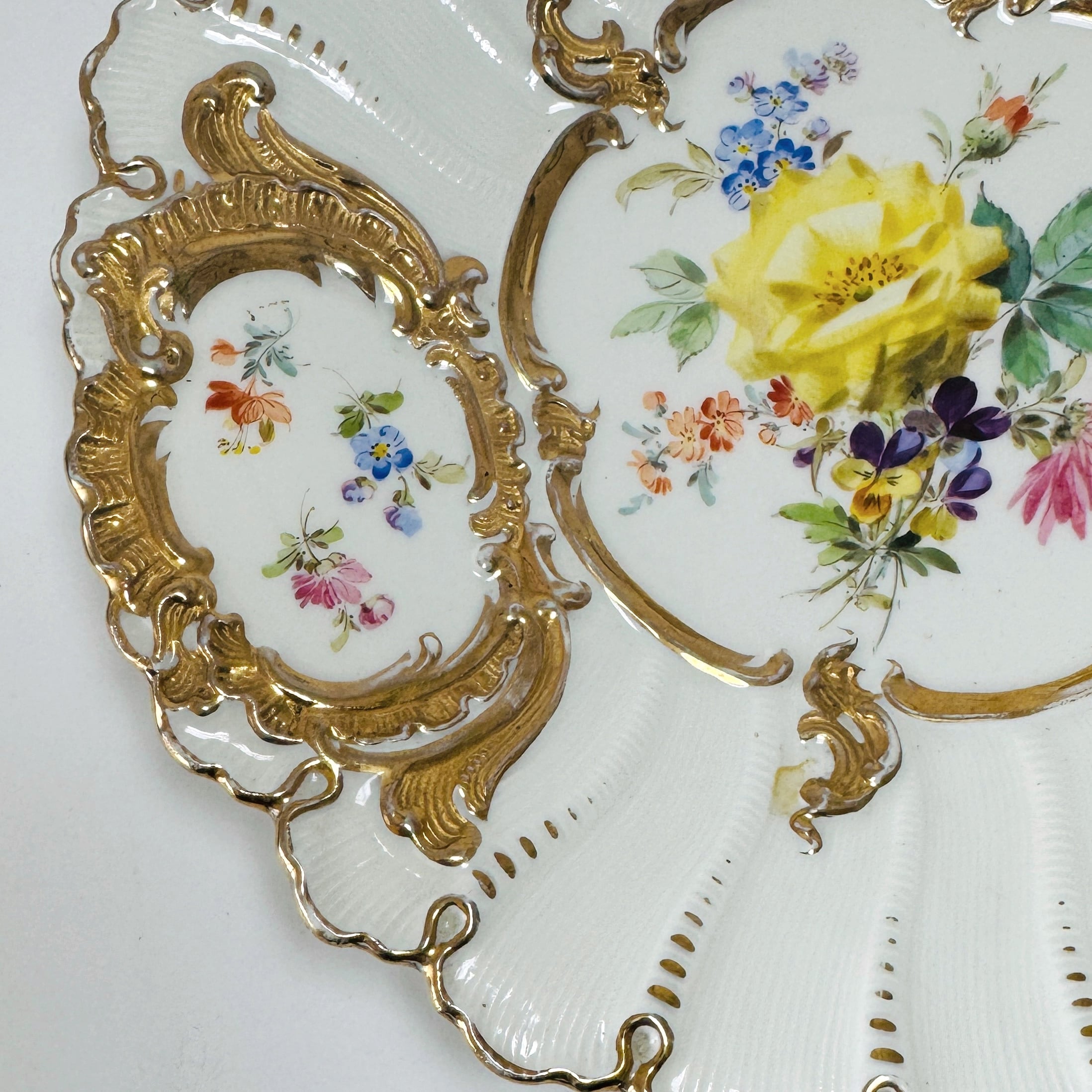 ☆マイセン☆1級品/プレート/花柄/ゴールド/バラ/プレート/飾り皿