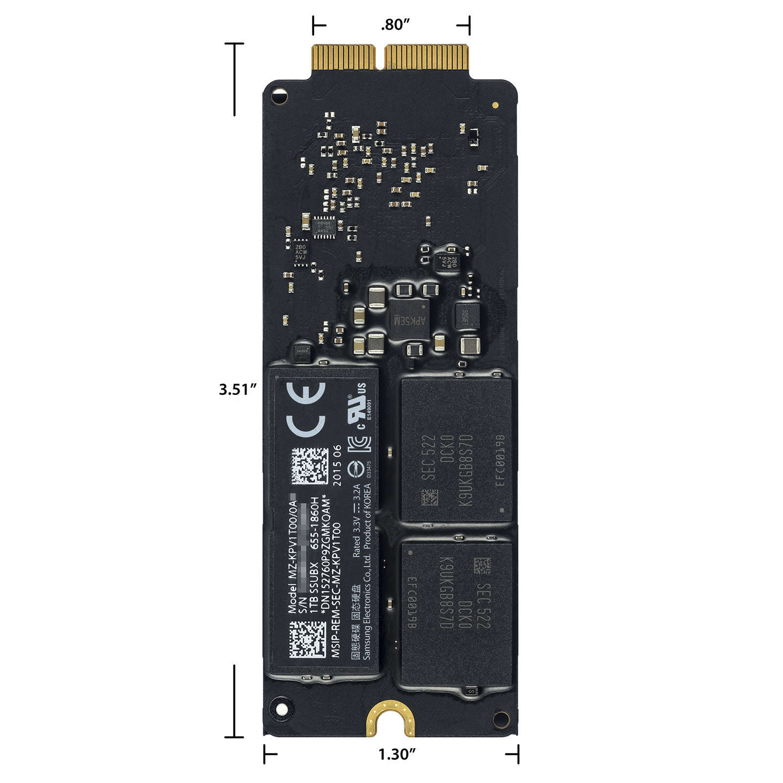 661-02309) 1TB PCIe SSD SSUBX - Mac Pro A1481 (2013)