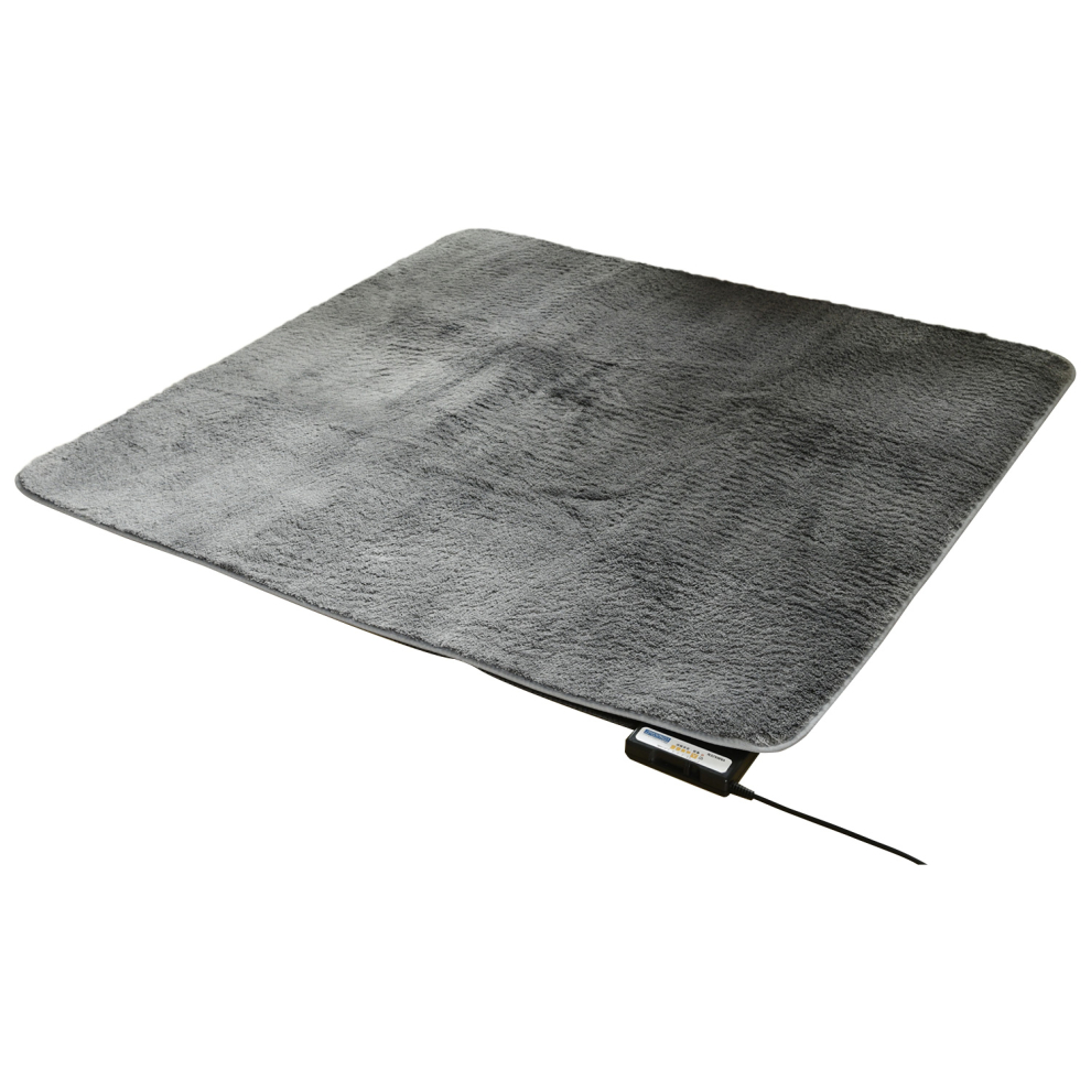 山善 小さくたためるホットカーペット 3畳相当 グレー AUB-300 trim