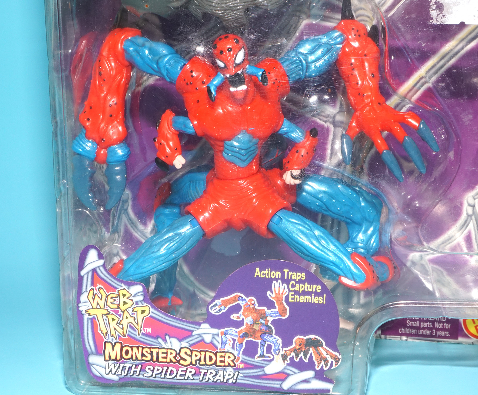 MARVEL SPIDER-MAN WEB TRAP MONSTER SPIDER MOC MOSC 1997 TOYBIZ TOY