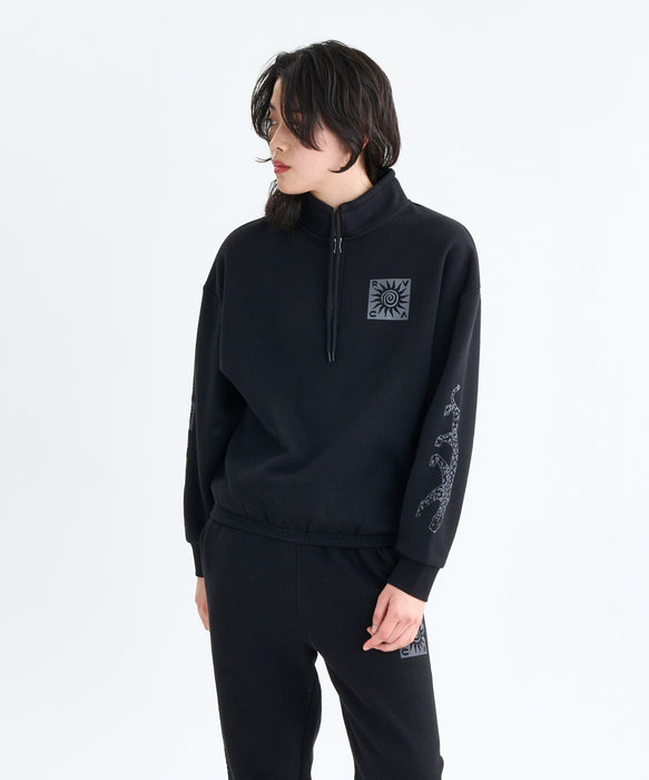 SALE】【直営店限定】RVCA レディース BAGGIE BF HALFZIP スウェット