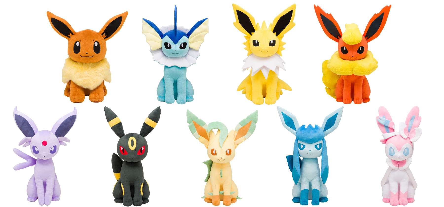 イーブイ進化形 等身大ぬいぐるみ 再登場!! - ポケモングッズ紹介