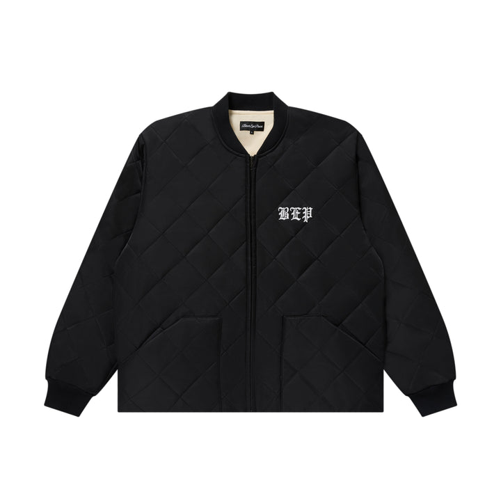 OE LOGO FAUX FUR COACH JACKET BLACK – BlackEyePatch