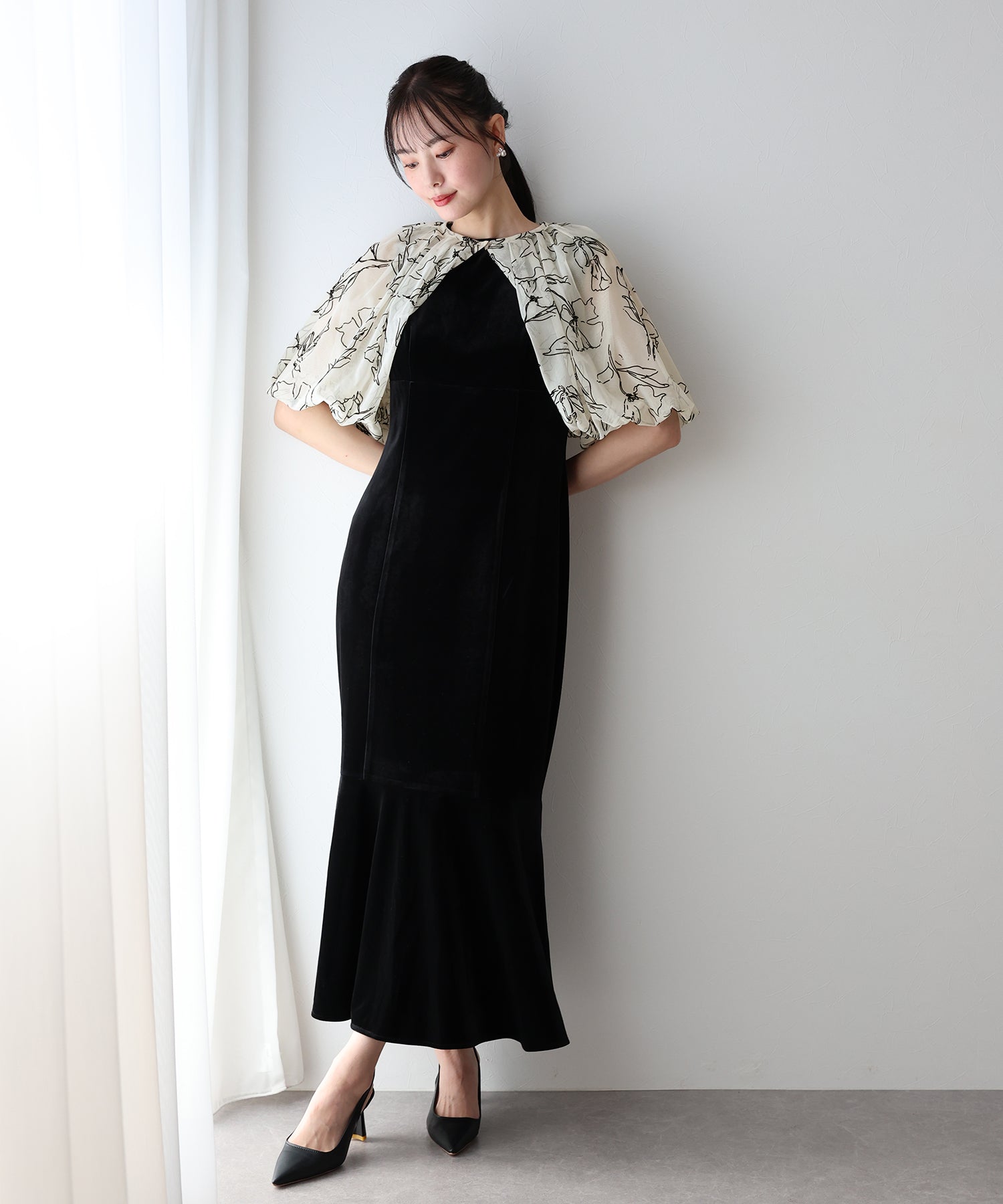 バルーンショートケープ×マーメイドワンピースドレス – BLUE ONLINE