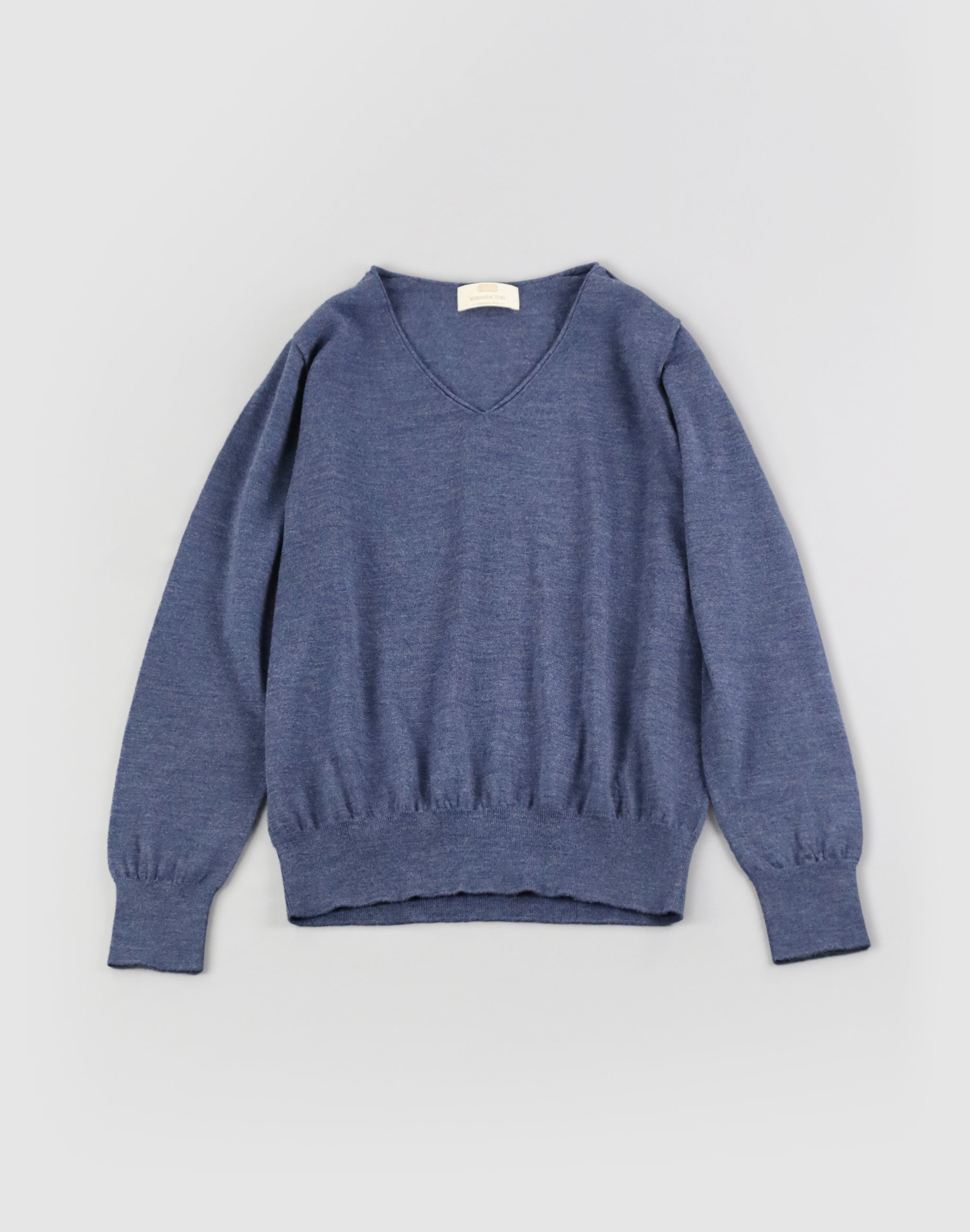 Vネックプルオーバー KURUMIFACTORY 日本製 ホールガーメント ウール