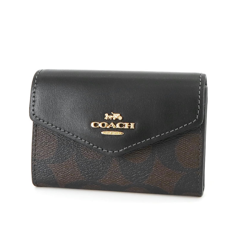 Brandol / COACH コーチ 名刺入れ シグネチャー カードケース ブラック