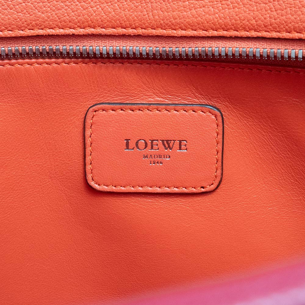 美品】ロエベ LOEWE アマソナ 36 ハンドバッグ レザー オレンジ ピンク