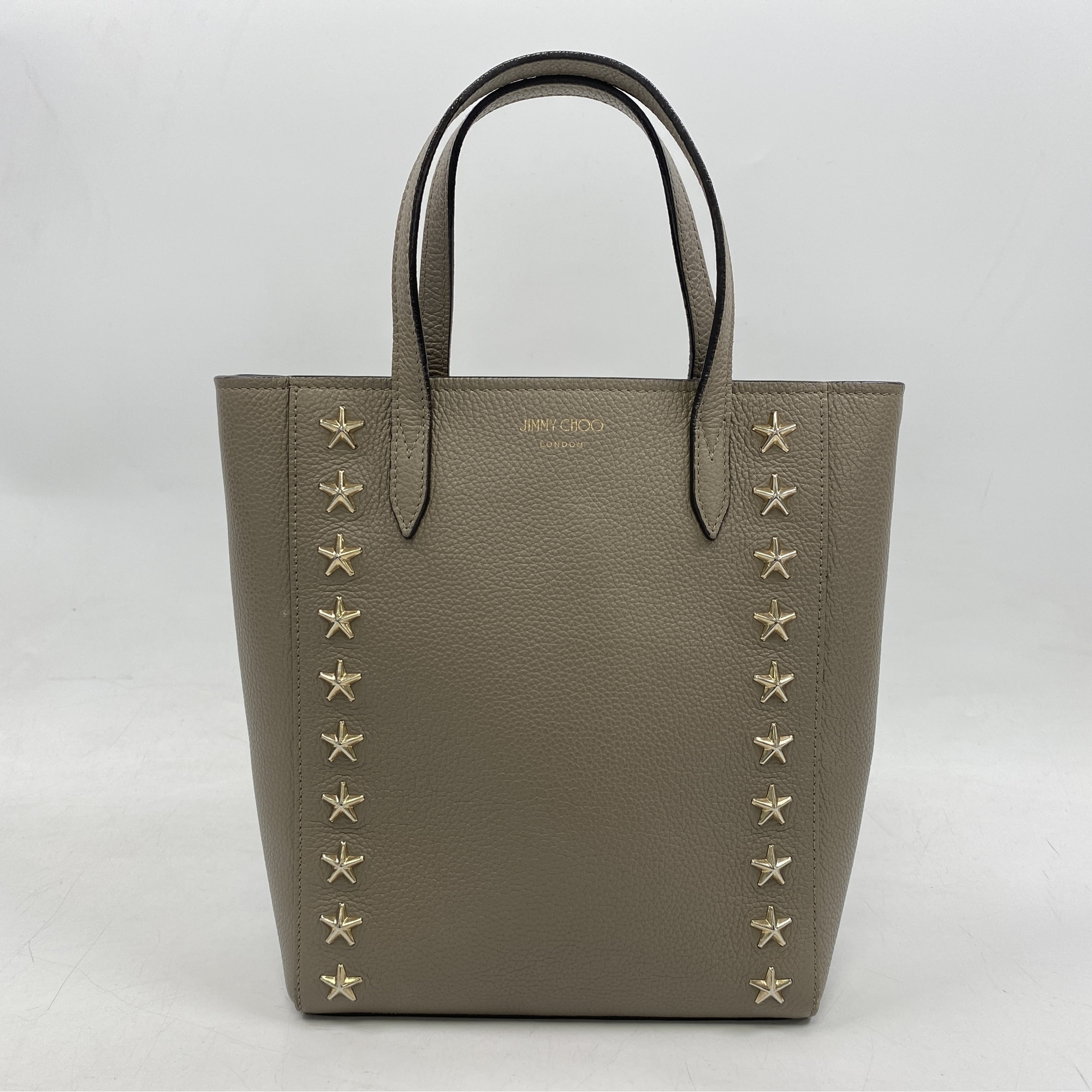 ジミー チュウ スタッズ スター ショルダーバッグ グレー レザー 買取