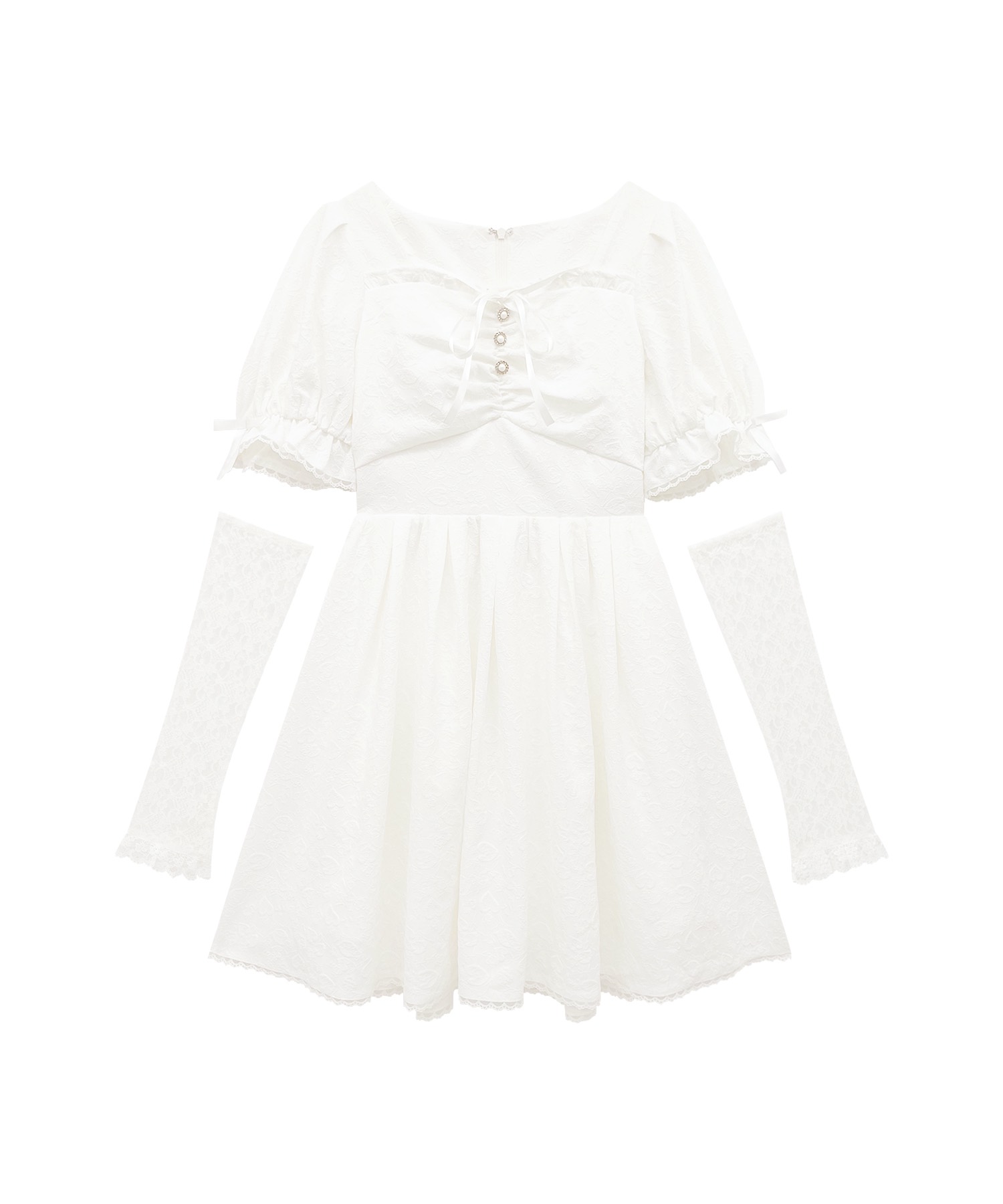 アームカバー付きスクエアネックワンピース – BUNNY APARTMENT