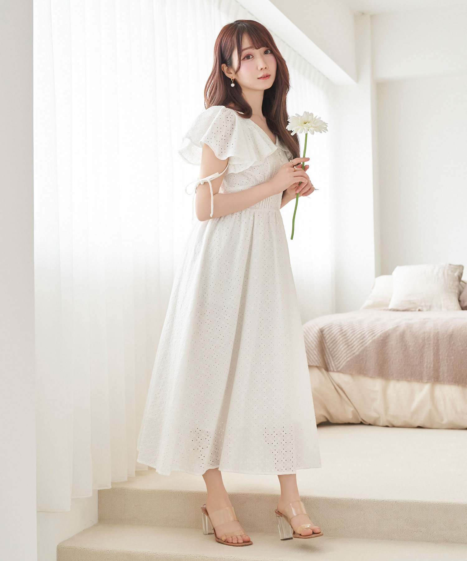 cotton lace flare dress – BUNNY APARTMENT