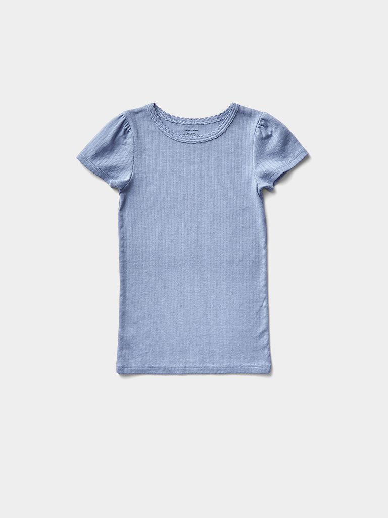 SOOR PLOOM Frill Tee Blueberry 4y 新品
