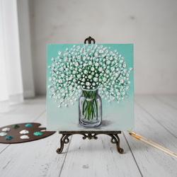 油絵 絵画 ネモフィラの丘【A2 】 絵画 HR 通販 16580340｜Creema