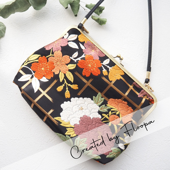 西陣織の華やかがま口バッグ｜伝統美とモダンな魅力 ショルダーバッグ