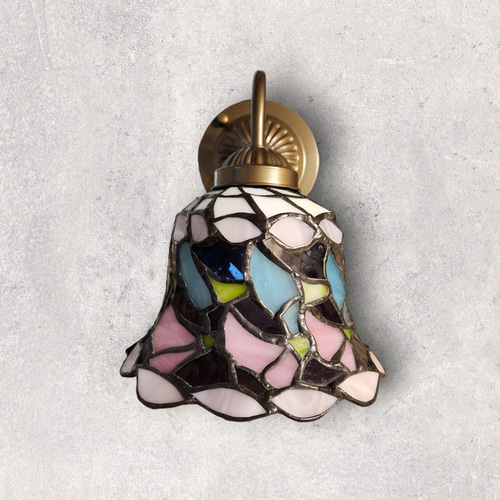 ステンドグラス ランプ 照明 ヴィンテージ風 ウォールランプ 壁掛け