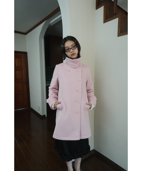 セール】2way round collar middle coat / 2WAYラウンドカラーPコート