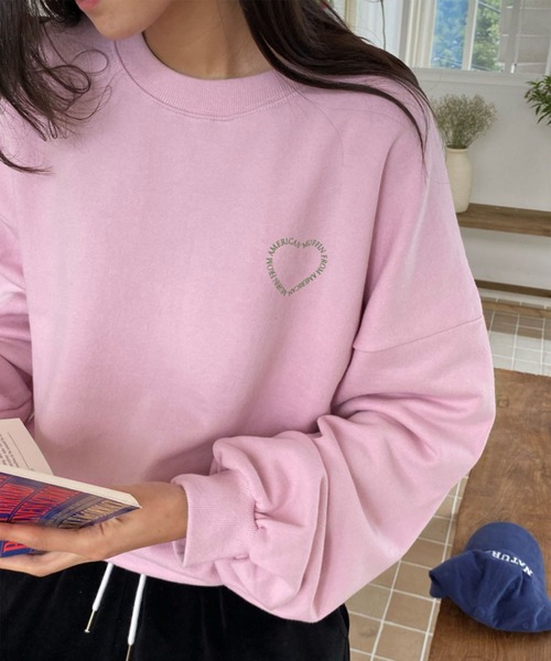 me+em select（ミームセレクト）の「ハートロゴオーバースウェット