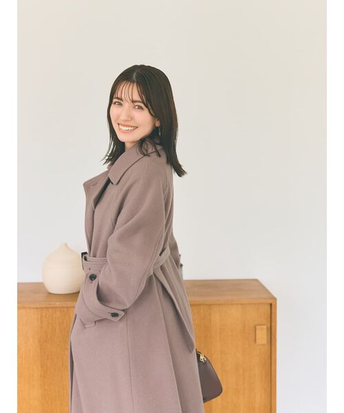 COHINA（コヒナ）の「2wayカラーバックフレアウールコート【低身長