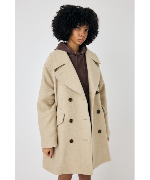 セール】DOUBLE BREASTED ミドルコート（ピーコート）｜MOUSSY