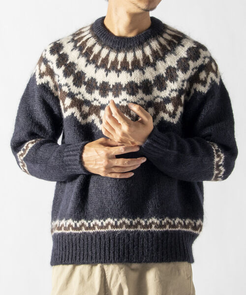 BATONER（バトナー）の「【BATONER/バトナー】MOHAIR NORDIC CREW NECK
