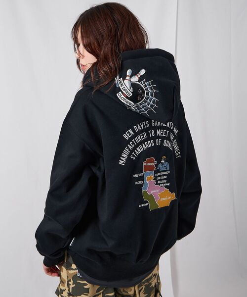 セール】【BEN DAVIS（ベンデイビス）】 SOUVENIR ZIP HOODIE