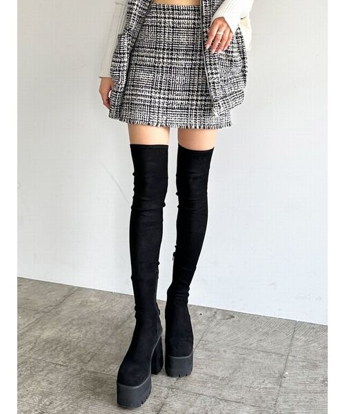 EMODA（エモダ）の「スクエアフィットロングブーツ（ブーツ）」 - WEAR