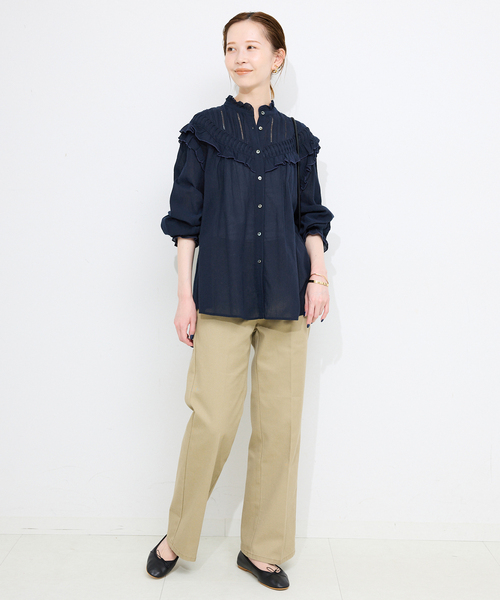 セール】《WEB限定/追加3》フリルピンタックブラウス（シャツ/ブラウス