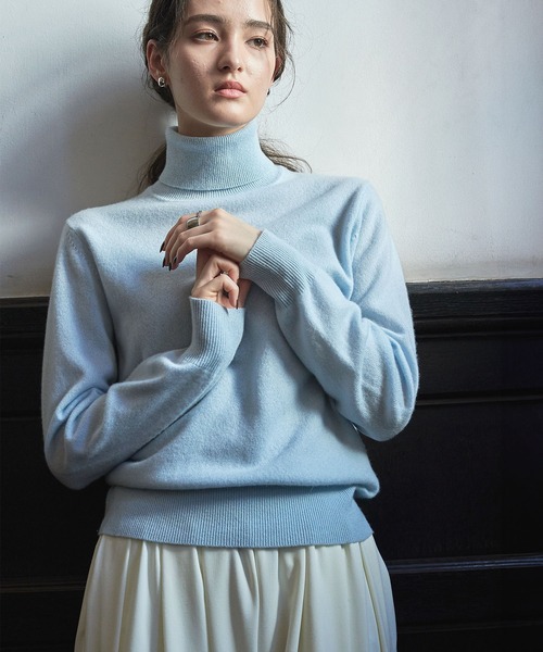 CASHMERE100%】カシミヤタートルネックニット（ニット/セーター