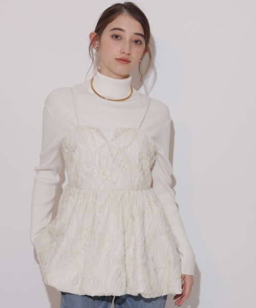 Rirandture（リランドチュール）の「チュール刺繍バルーンキャミ