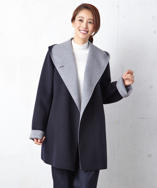 23区（ニジュウサンク）の「ソフトウールリバー フーデットコート