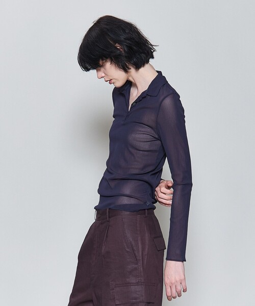 6（ロク）の「＜6(ROKU)＞ナイロン チュール シャツ プルオーバー（T